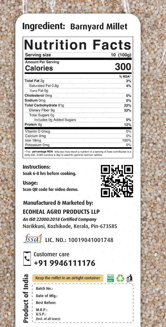 Ecoheal Barnyard Millet 500g