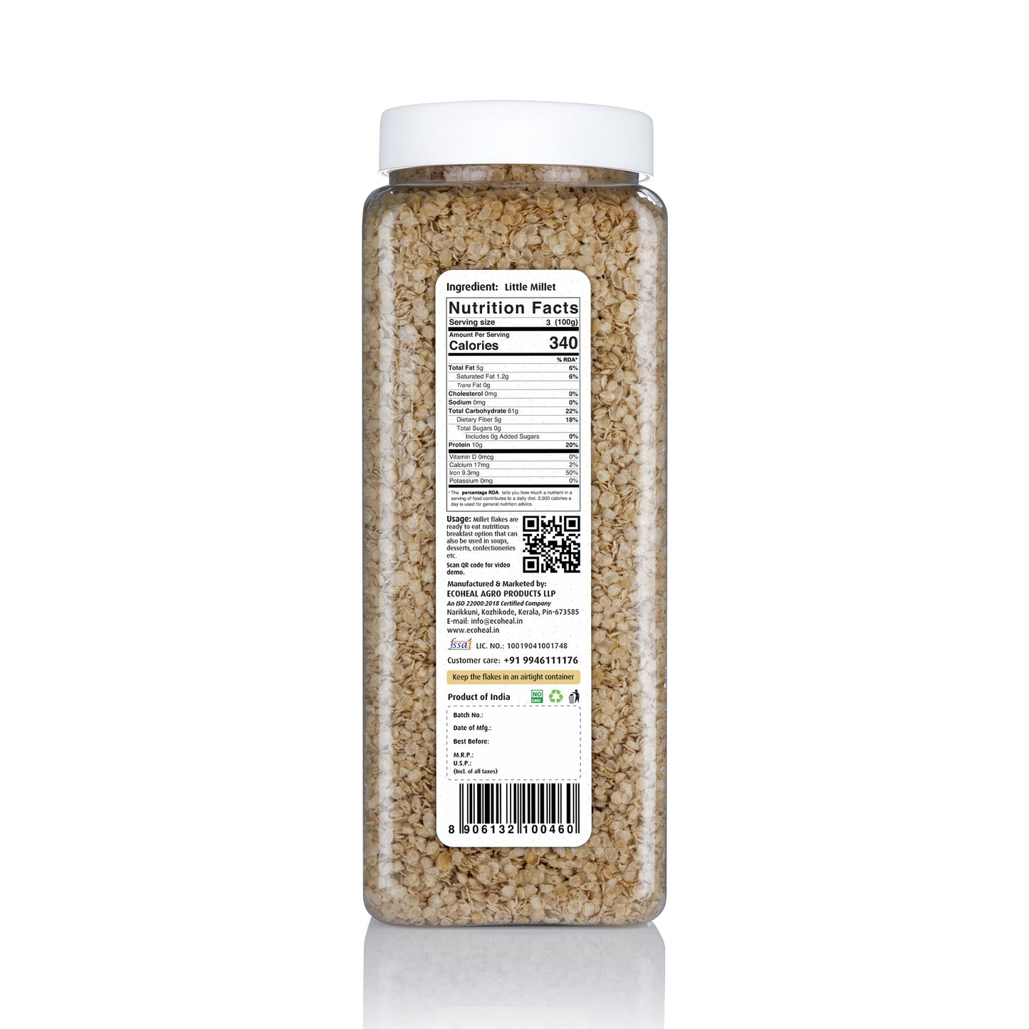 Ecoheal Little Millet Flakes - 300 g