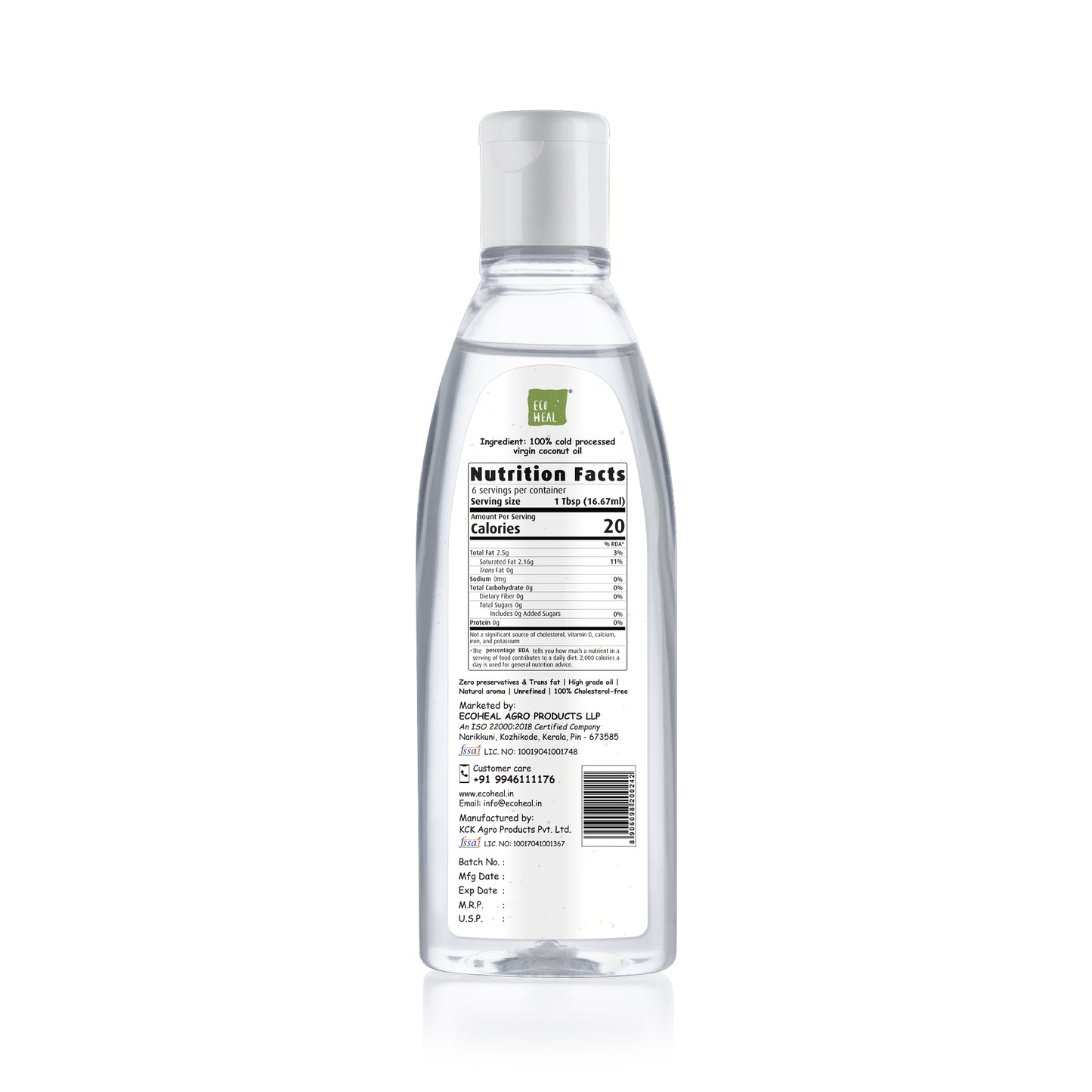 Ecoheal Virgin Coconut Oil - 100ml