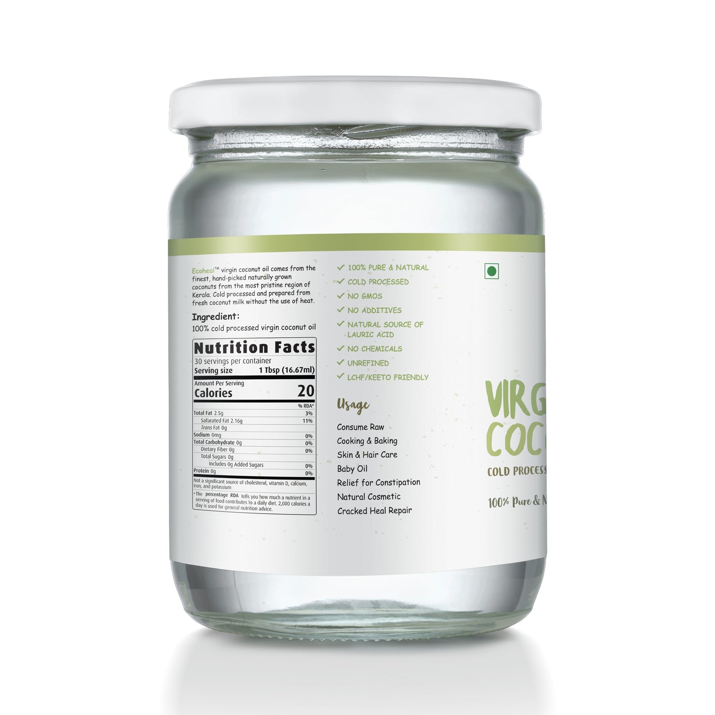 Ecoheal Virgin Coconut Oil - 500ml