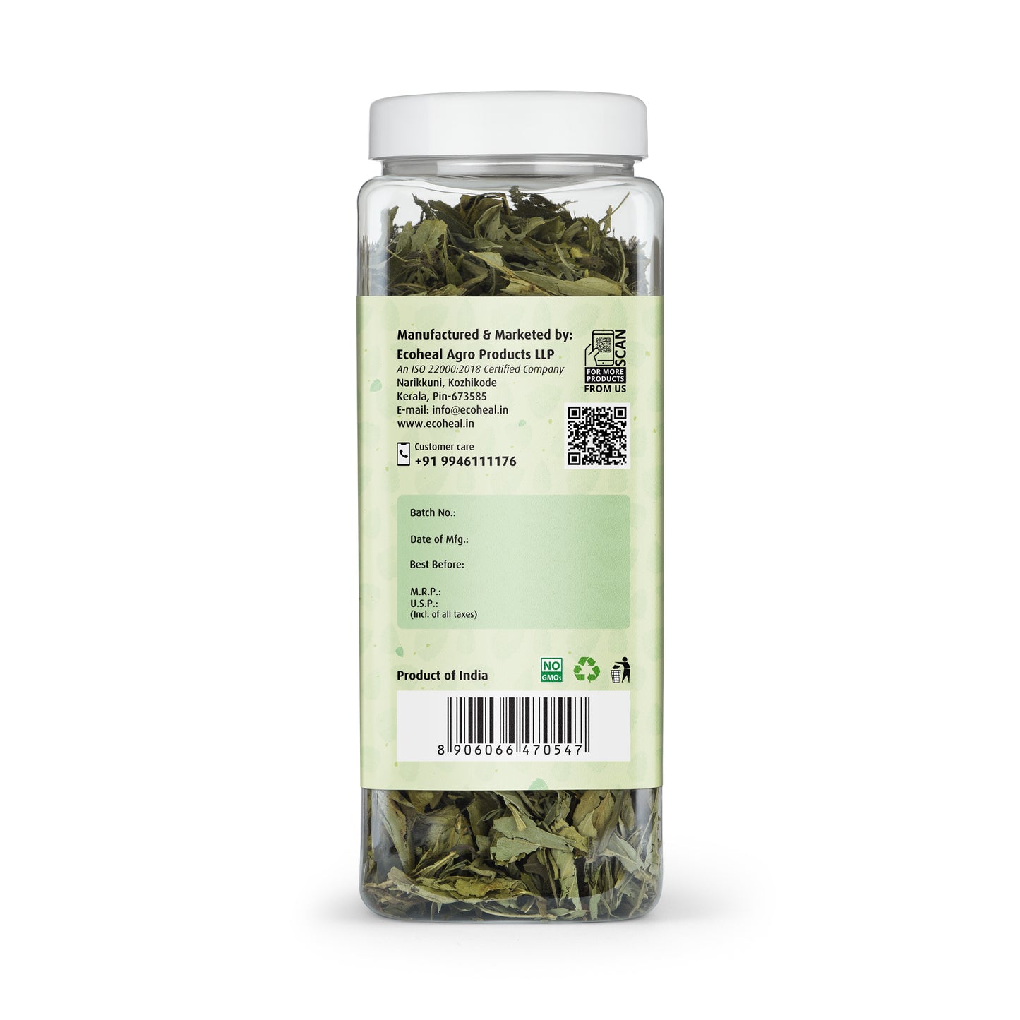 Ecoheal Whole Dry Stevia Leaf - 50 g