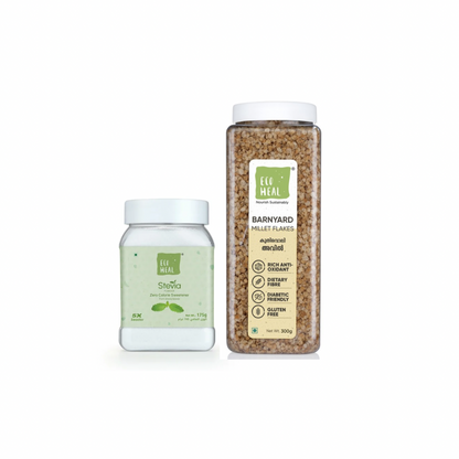 Ecoheal Stevia Powder - 175 g + Barnyard Millet Flakes - 300 g (Combo)