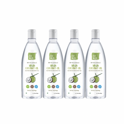 Ecoheal Virgin Coconut Oil - 200 ml (Pack of 4)