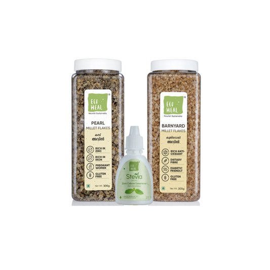Breakfast Combo – Pearl & Barnyard Millet Flakes with Stevia Drops
