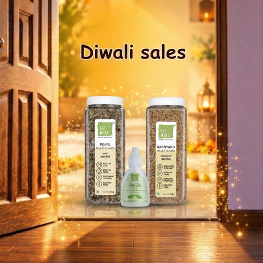 Breakfast Combo – Pearl & Barnyard Millet Flakes with Stevia Drops
