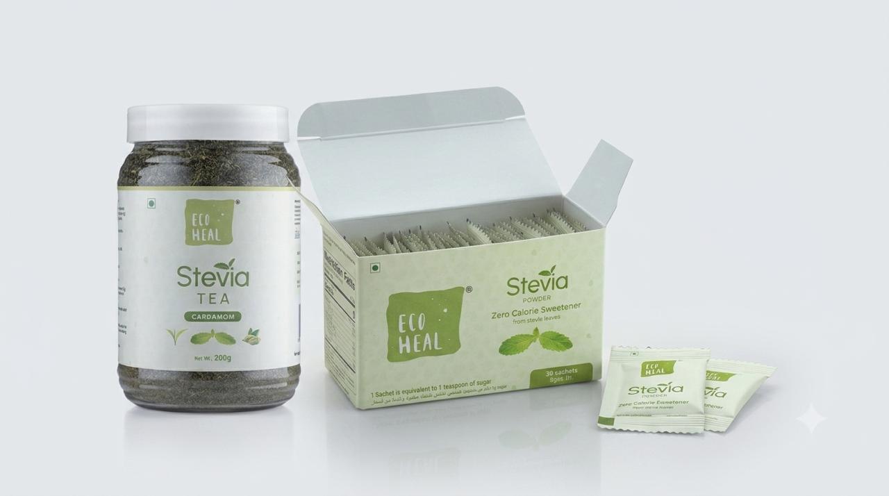Ecoheal Stevia Tea & Stevia Sachet 30 Combo
